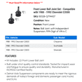 thumbnail image 2 of Front Lower Ball Joint Set - Compatible with 1988 - 1992 Chevy C3500 1989 1990 1991, 2 of 2
