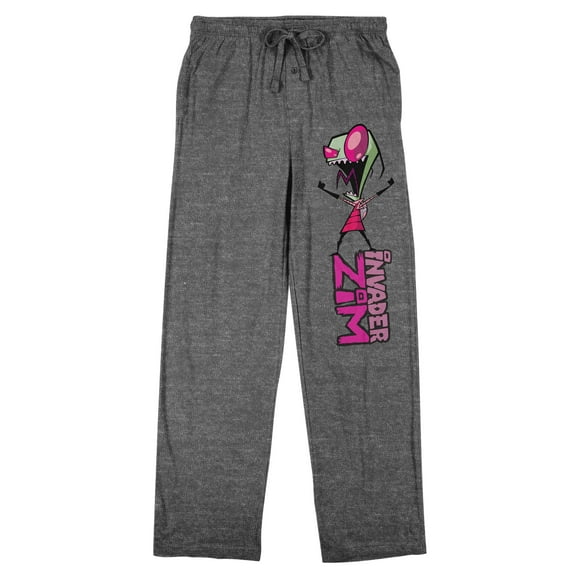 Invader Zim Men's Heather Gray Sleep Pants-Medium