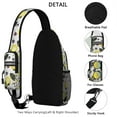 thumbnail image 2 of Sac à Dos à Bandoulière à Imprimé Citron Jaune et Floral, Sac de Jour Bandoulière au Design de Fruits d'Été Mignon avec Style Rétro Vintage, Sangle Légère et Ajustable, 2 of 2
