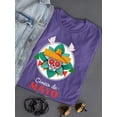 thumbnail image 3 of Cinco De Mayo Paper Calavera Shaped T-Shirt Women -Image by Shutterstock, Female 3X-Large, 3 of 4