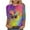 11-Blue, variant on Cavosen Carnival Day Womens 3/4 Length Sleeve Tops Crew Neck Festival Mardi Gras Tops Mask Graphic Print Shirts Holiday Trendy Blouse Dressy Athletic T-Shirts Party Shrove Tuesday Blue S