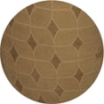 thumbnail image 1 of Ahgly Company Indoor Round Patterned Dark Bronze Brown Area Rugs, 8' Round, 1 of 6