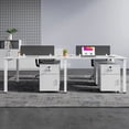 thumbnail image 3 of Free Shipping Home Office Desk White Small Minimalist Bedroom Computer Desks Reading Student Mesa Escritorio Modern Furniture My Lux Decor Round, 3 of 15