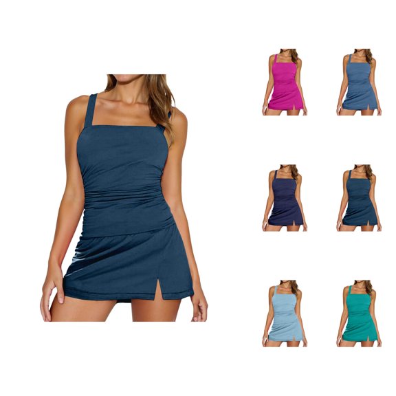 Swim Suits for Women 2026 High Waisted Bikini Ribbed Two Piece Swimsuit Tummy Control Bathing Suit Trendy Swimwear Beach Vacation