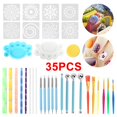 thumbnail image 3 of Kit d'Outils de Pointillage Mandala 35 Pcs, Pochoirs à Roche, Kit d'Outils de Pointillage pour Peinture, Coloriage, Dessin, Dessin, 3 of 8