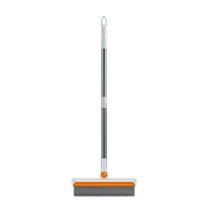 Soft Brush for Cleaning,Small Household Cleaning Brushes,2 in 1 Scalable Cleaning Floor Scrub Brush Floor Brush with Handle Grout Brush Scrape V Shape Stiff Bristle Cleaning Brush with Squeegee