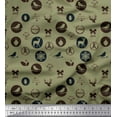 thumbnail image 1 of Soimoi Cotton Duck Fabric Reindeer,Bow & Bird Printed Craft Fabric by the Yard 56 Inch Wide, 1 of 1
