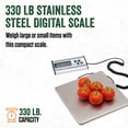 thumbnail image 3 of LEM Products 330 lb Stainless Steel Digital Scale with LCD Display, 3 of 9