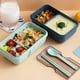 thumbnail image 5 of Sywqhk Caja de contenedores de almuerzo para microondas con compartimentos Contenedor de alimentos (Azul) Sywqhk Para estrenar, 5 of 9