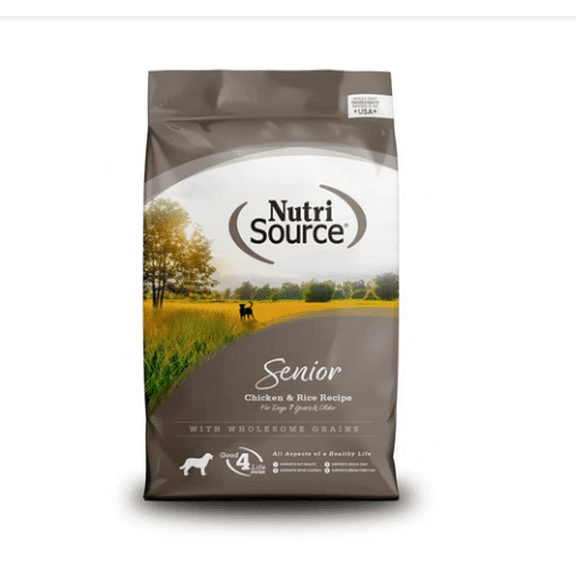 NutriSource Senior Chicken & Rice Dry Dog Food 26 lb