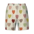 thumbnail image 4 of Lsque Mens Swim Trunks Heart Polka Dot Pattern - Bathing Suit Compression Liner - Beach Swim Shorts Swimwear - (S-3XL) - Stretch Quick Dry -XX-Large, 4 of 9