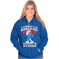 thumbnail image 4 of Hefty Smurf American Muscle USA Unisex Plus Size Zip Hoodie Brisco Brands 4X, 4 of 5
