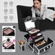 thumbnail image 4 of Estuche de maquillaje Joligrace con 3 bandejas, espejo y soporte para brochas, 4 of 6