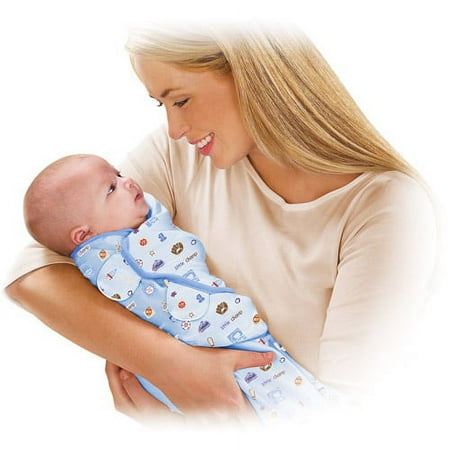 Kiddopotamus - SwaddleMe Set of 2 Cotton Swaddling Blankets, Lil' Champ/MultiStripe