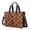 Thanksgiving Dark Brown Diagonal Plaid, variant on Thanksgiving Turkey Pumpkin Physalis Pattern Canvas Messenger Tote Bag, Teacher Tote with Multi Pockets & Removable Strap, Large Capacity Gifts for Work Travel Shopping