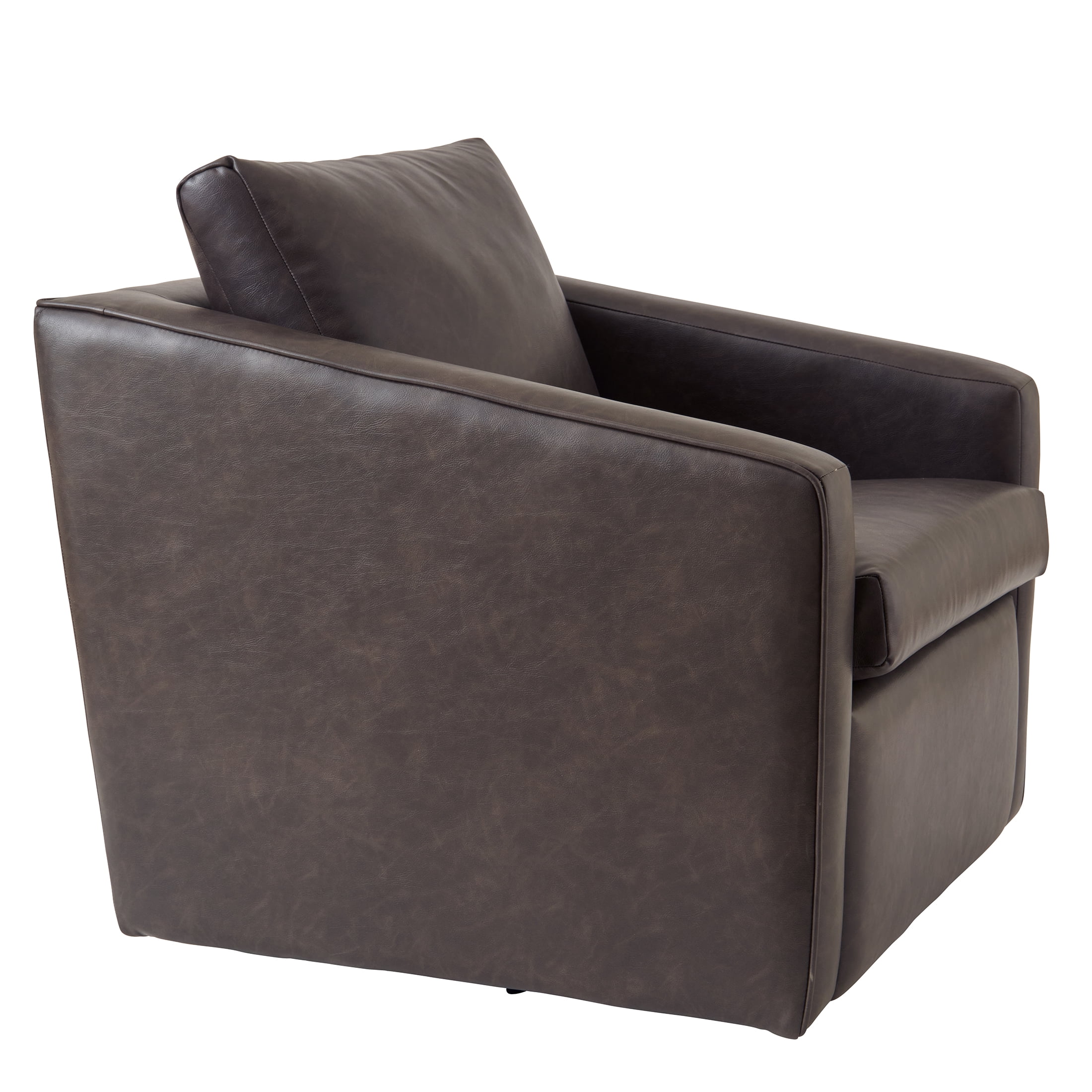 Better Homes & Gardens Steele Swivel Chair, Dark Espresso Faux Leather