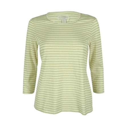 - Charter Club Women's 3/4 Sleeve Crew Neck Top