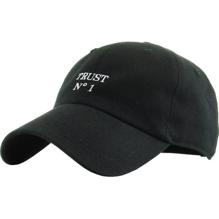 Trust No 1 Black Dad Hat Baseball Cap Polo Style Adjustable