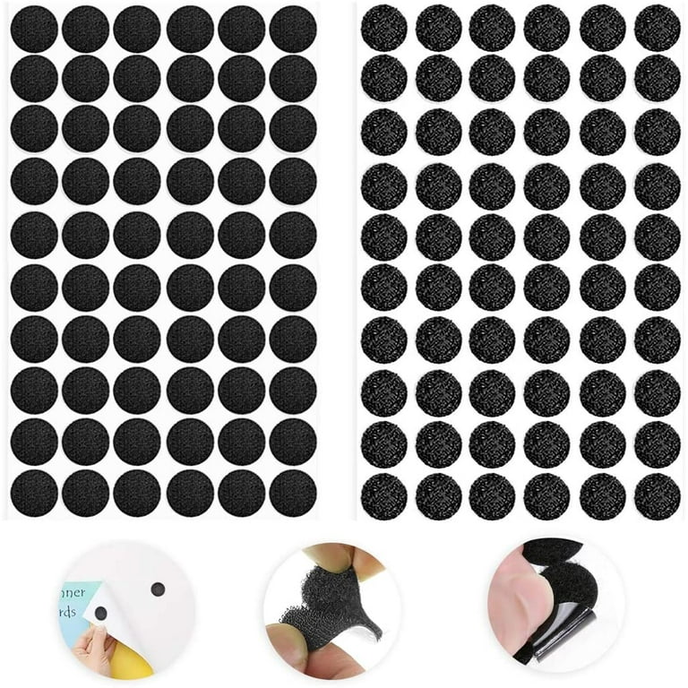 Velcro adhesive points 10mm Velcro fastener 600 pairs Velcro points Self  Adhesive Velcro points Suitable for paper, plastic, glass, items of  clothing 