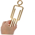 thumbnail image 2 of Letreros De Identificación Para Baño De Abs Resistentes, Diseño Metálico Dorado, Para Puertas De Hombres y Mujeres, Señalización Funcional Para Baños Públicos y Comerciales, 2 of 5