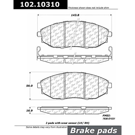 Centric Parts Disc Brake Pad P/N:102.10310