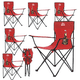 thumbnail image 1 of Sillas Plegables De Playa Campamento Y Exteriores CJR 6 Piezas Rojo, 1 of 9