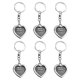 thumbnail image 1 of 5 llaveros con marco de fotos de metal, pequeños llaveros de acero inoxidable en blanco, llaveros personalizados, portafotos de amor (corazón), 1 of 5