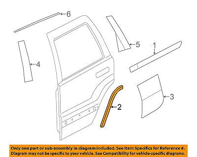Jeep CHRYSLER OEM Rear-Wheel Well Fender Flare Molding Ext Right 1PC82TZZAE