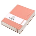 thumbnail image 1 of Cuaderno de notas AHGXG - 320 pág., tamaño B5, grueso, mujeres, papel 100 GSM, tapa blanda cuero sintético, trabajo y escuela, 7.6'' X 10'' - Rosa, 1 of 3