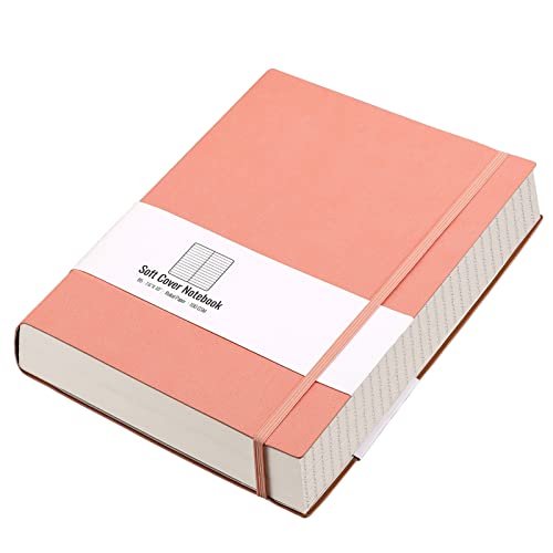 Cuaderno de notas AHGXG - 320 pág., tamaño B5, grueso, mujeres, papel 100 GSM, tapa blanda cuero sintético, trabajo y escuela, 7.6'' X 10'' - Rosa