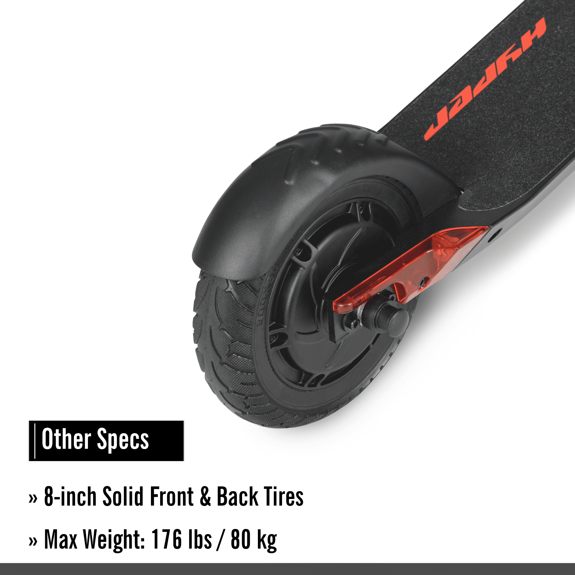 Hyper Toy Company 37V Skute Folding Electric Scooter, 350W Motor, Adult Ages 13+, Black/Red