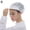 White, variant on Unisex Dustproof Breathable Elastic Kitchen Chef Hat, Cleaner Factory Work Cap