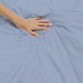 thumbnail image 4 of 1 Piece Duvet Cover (120" x 98") 100% Egyptian Cotton 600 Thread Count with Zipper Closure & Corner Ties Ultra Soft & Easy Care Bedding (Oversized Super King,) Light Blue Solid, 4 of 6