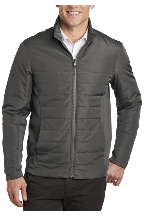 Just Blanks Collective Insulated Jacket Zipped In And Secured By Snap Attachments Inside An Outer Collective Layer, Graphite, 4XL