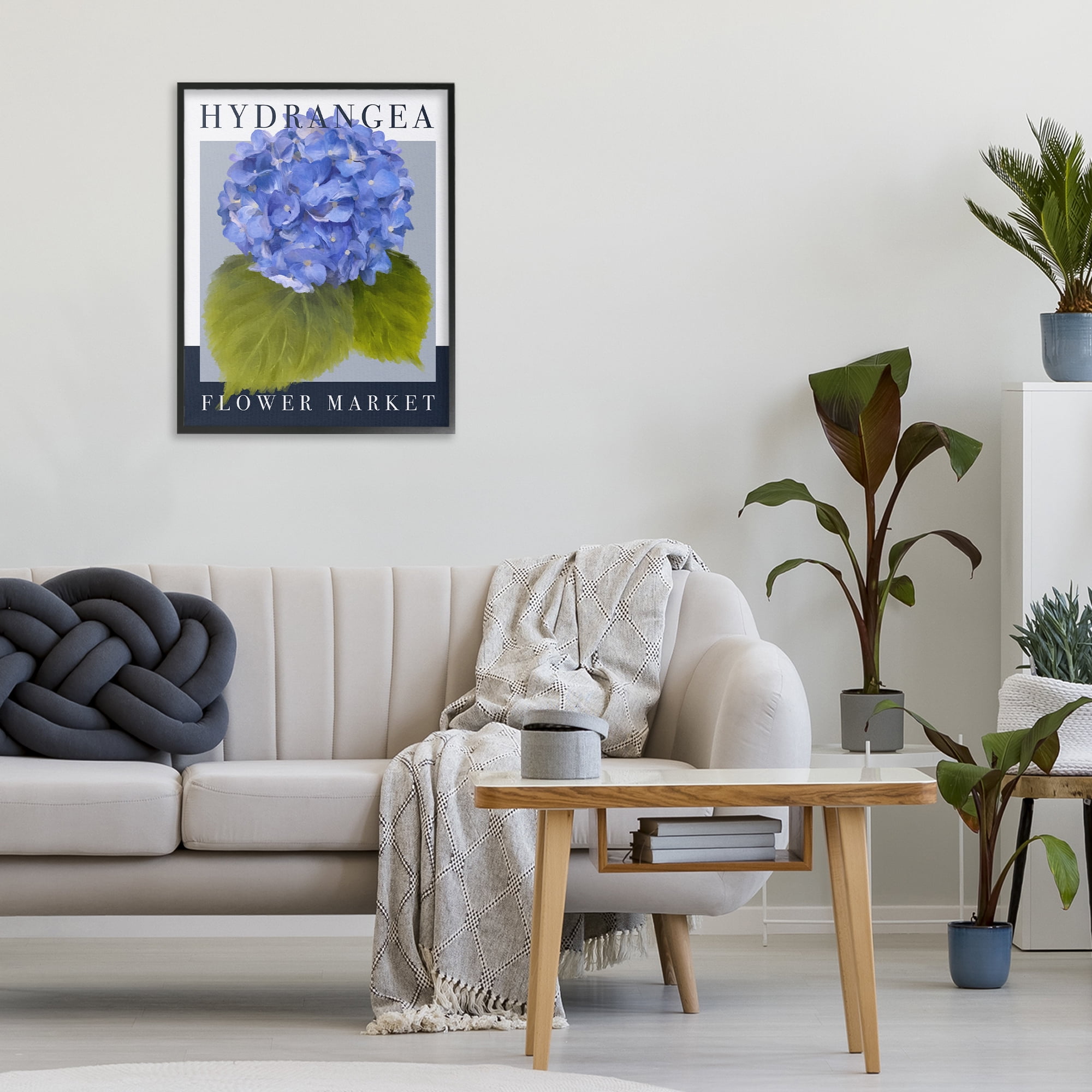 Stupell Industries Hydrangea Flower Market Black Framed Giclee Art, design by Jennifer Stith
