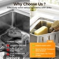 thumbnail image 3 of Kitchen Sink Rack Suction Cup Sink Drainage Rack Wall Mounted Rag Holder For Kitchen Sink Organizer Sponge Towel Utensil Storage Kitchen Countertop Organization No Drill Sink Shelf Kitchen Storage, 3 of 9