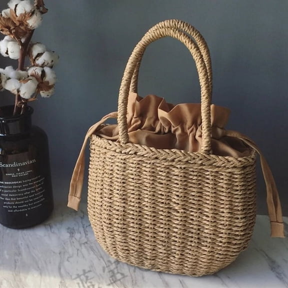 SUGARMOM Straw Bags for Women  Summer Hand-Woven Rattan Bag Handmade Woven Purse Wicker Beach Bag Bohemia Bali Handbag bolsos mimbre