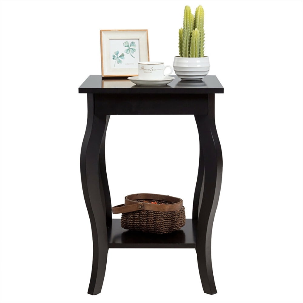 Finihen Round End Side Table, Sofa Couch Table with Storage Shelf, Accent Sofa End Side Table, for Small Spaces, Living Room, Bedroom, Brown Finihen Round End Side Table, Sofa Couch Table with Storage Shelf, Accent Sofa End Side Table, for Small Spaces, Living Room, Bedroom, Brown