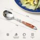 thumbnail image 4 of Juego de 4 Cucharas de Sopa, Cucharas de Acero Inoxidable con Cómodo de Baquelita, Cucharas Redondas de Metal Pesado, 4 of 5