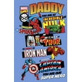 thumbnail image 2 of Boy's Marvel Daddy You are Our Super Hero Performance Graphic Tee Royal Blue Heather Large, 2 of 4