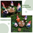 thumbnail image 5 of Juego de estatuas de gnomo de jardín enano, figura de gnomo de jardín de hadas, adornos de césped para exteriores para amantes de los gnomos, decoración de jardín, 5 of 5