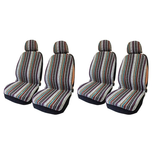 4pc Stripe Multi-Color Seat Covers, Universal Bucket Seat , easy to install