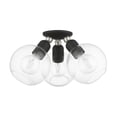 thumbnail image 3 of Livex Lighting - Downtown - 3 Light Sphere Semi-Flush Mount In Industrial, 3 of 10