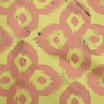 thumbnail image 1 of oneOone Cotton Cambric Yellow Fabric Asian Ikat Quilting Supplies Print Sewing Fabric By The Yard 42 Inch Wide, 1 of 4