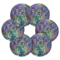 thumbnail image 2 of Irises Flower in Vase Coasters with Holder for Coffee Table 6 Pcs Drink Coaster Sets Absorbent for Home Decor 4 inch, 2 of 7