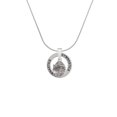 thumbnail image 2 of Delight Jewelry Silvertone Clam Spinner Gymnastics Ring Charm Necklace, 18", 2 of 4