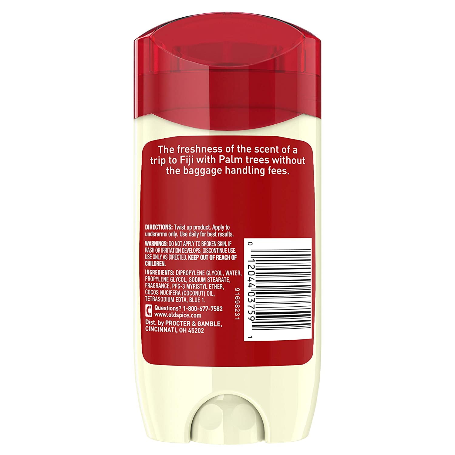 Old Spice Antiperspirant Deodorant Fiji with Palm Tree 3 oz, Pack of 3