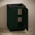 thumbnail image 5 of St. Tropez 24" Freestanding Bathroom Vanity in Green Oak with Black 3-Hole Widespread Sink Top, 5 of 6