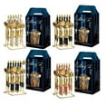 thumbnail image 4 of 24PCS Gilded Stainless Steel Flatware Set Handle with Ceramic Kitchen Utensil Tableware Cutlery Set Service for 6  Steak Cutlery Set for Home and Restaurant, 4 of 6