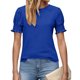 thumbnail image 5 of TaTaai Delicate Sleeve Blouse for Women, Airy Summer T-Shirt, Soft Detailed Top, Ideal for Casual, Vacation, Evening Events and Seasonal Activities Gift, 5 of 6